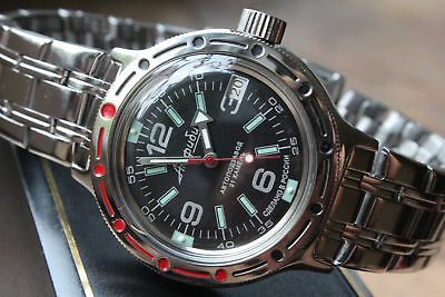 Russian Mechanical Automatic Wrist Watch VOSTOK AMPHIBIAN DIVER 420640
