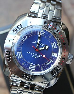 Russian Mechanical Automatic Wrist Watch VOSTOK AMPHIBIAN DIVER 710406