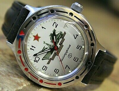 Vostok Komandirsky Auto Russian Military Wrist Watch # 921823 NEW