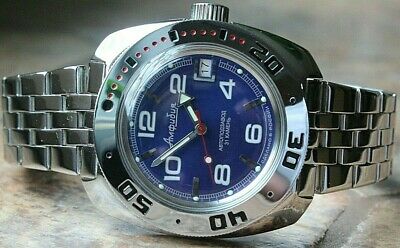Russian Mechanical Automatic Wrist Watch VOSTOK AMPHIBIAN DIVER 710432