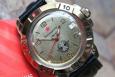 Vostok Komandirsky Military Wrist Watch # 439451 NEW