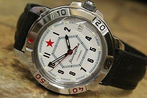 Vostok Komandirsky Military Wrist Watch # 431719 NEW