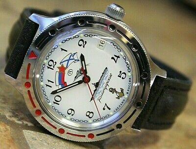 Vostok Komandirsky Auto Russian Military Wrist Watch # 921241 NEW