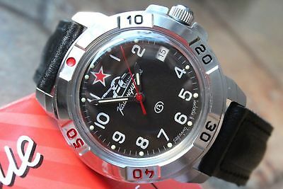 Vostok Komandirsky Military Wrist Watch # 431306 NEW