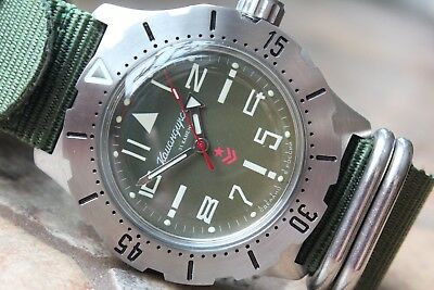 Russian Mechanical Automatic Wrist Watch VOSTOK Komandirsky K-35 350746