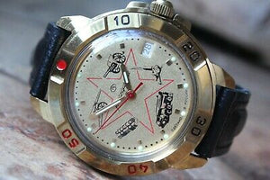 Vostok Komandirsky Military Wrist Watch # 439213 NEW
