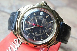 Vostok Komandirsky Russian Military Wrist Watch # 219399 NEW