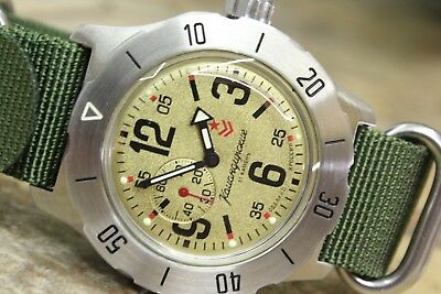 Russian Mechanical Automatic Wrist Watch VOSTOK Komandirsky K-35 350749