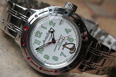 Russian Mechanical Automatic Wrist Watch VOSTOK AMPHIBIAN DIVER 420381