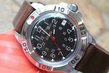 Load image into Gallery viewer, Vostok Komandirsky Military Wrist Watch Premium Leather Band # 431783-L1 NEW
