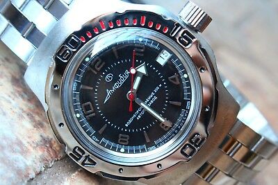 Russian Mechanical Automatic Wrist Watch VOSTOK AMPHIBIAN DIVER 160355