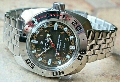 Russian Mechanical Automatic Wrist Watch VOSTOK AMPHIBIAN DIVER 710469