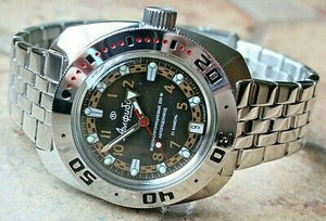 Russian Mechanical Automatic Wrist Watch VOSTOK AMPHIBIAN DIVER 710469
