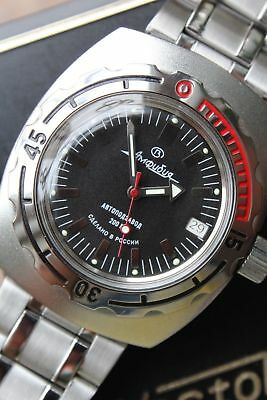 Russian Mechanical Automatic Wrist Watch VOSTOK AMPHIBIAN DIVER 090662