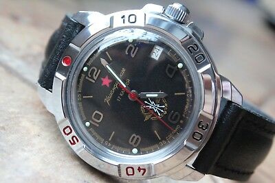 Vostok Komandirsky Military Wrist Watch # 431296 NEW