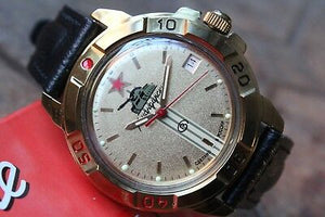 Vostok Komandirsky Military Wrist Watch # 439072 NEW