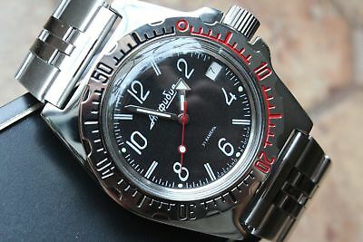 Vostok Amphibian Russian Auto diver wrist watch 110909