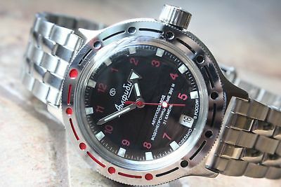 Russian Mechanical Automatic Wrist Watch VOSTOK AMPHIBIAN DIVER 420280