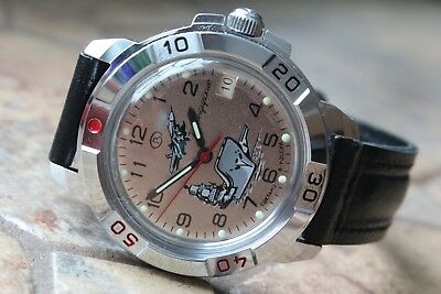 Vostok Komandirsky Military Wrist Watch # 431817 NEW