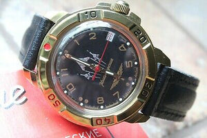 Vostok Komandirsky Russian Military Wrist Watch Fighter Squadron # 439511 NEW