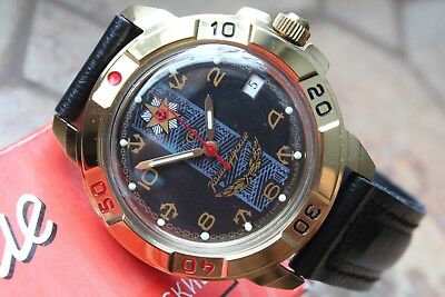 Vostok Komandirsky Military Wrist Watch # 439471 NEW