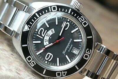 Vostok Komandirsky 030788B Russian Automatic Military Wrist Watch Day Night
