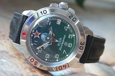 Vostok Komandirsky Military Wrist Watch # 431818 NEW