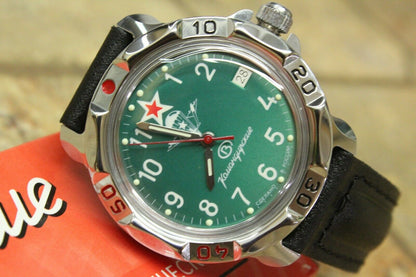 Vostok Komandirskie Mechanical Military Russian wrist watch Airborne 811307