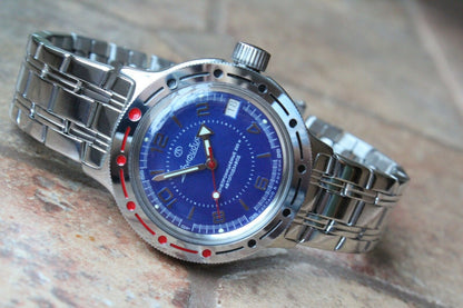 Voostok Amphibian Mechanical Automatic Wrist Watch Diver 420007