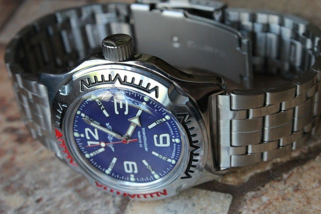 Russian Mechanical Automatic Wrist Watch VOSTOK AMPHIBIAN DIVER 100316