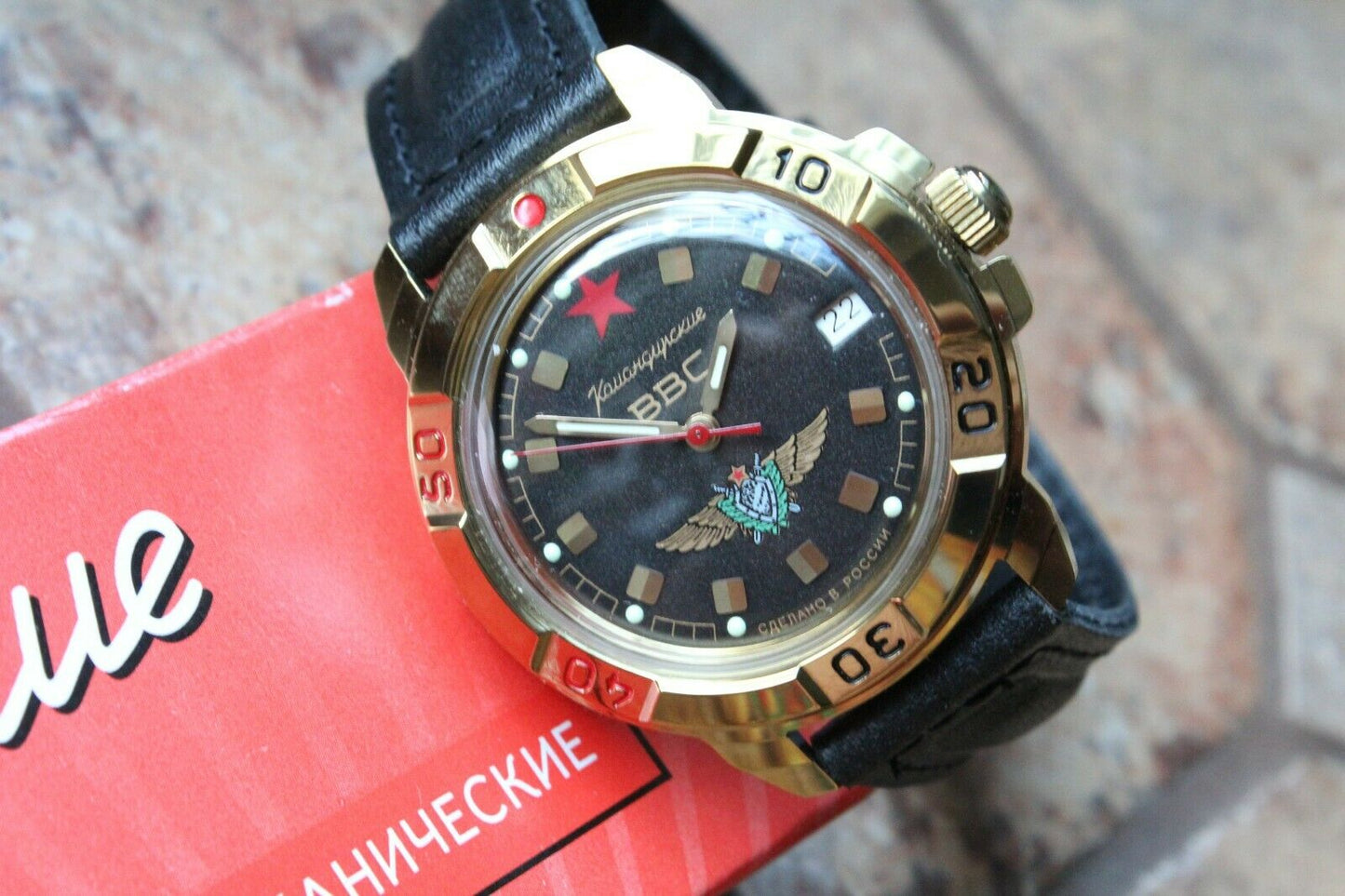 Vostok Komandirsky Military Wrist Watch # 439313 NEW