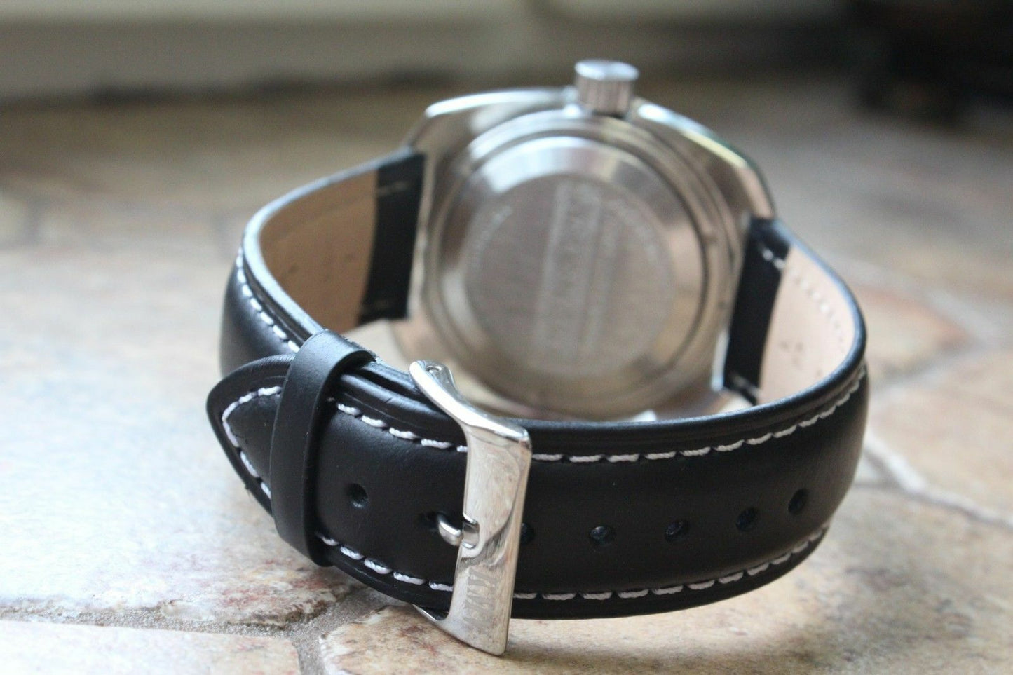 Russian Mechanical Automatic Wrist Watch VOSTOK AMPHIBIAN Leather Band 710526-L1