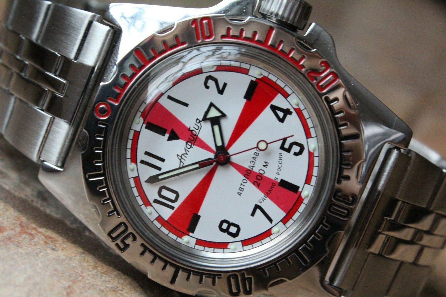 Russian Mechanical Automatic Wrist Watch VOSTOK AMPHIBIAN DIVER 110750
