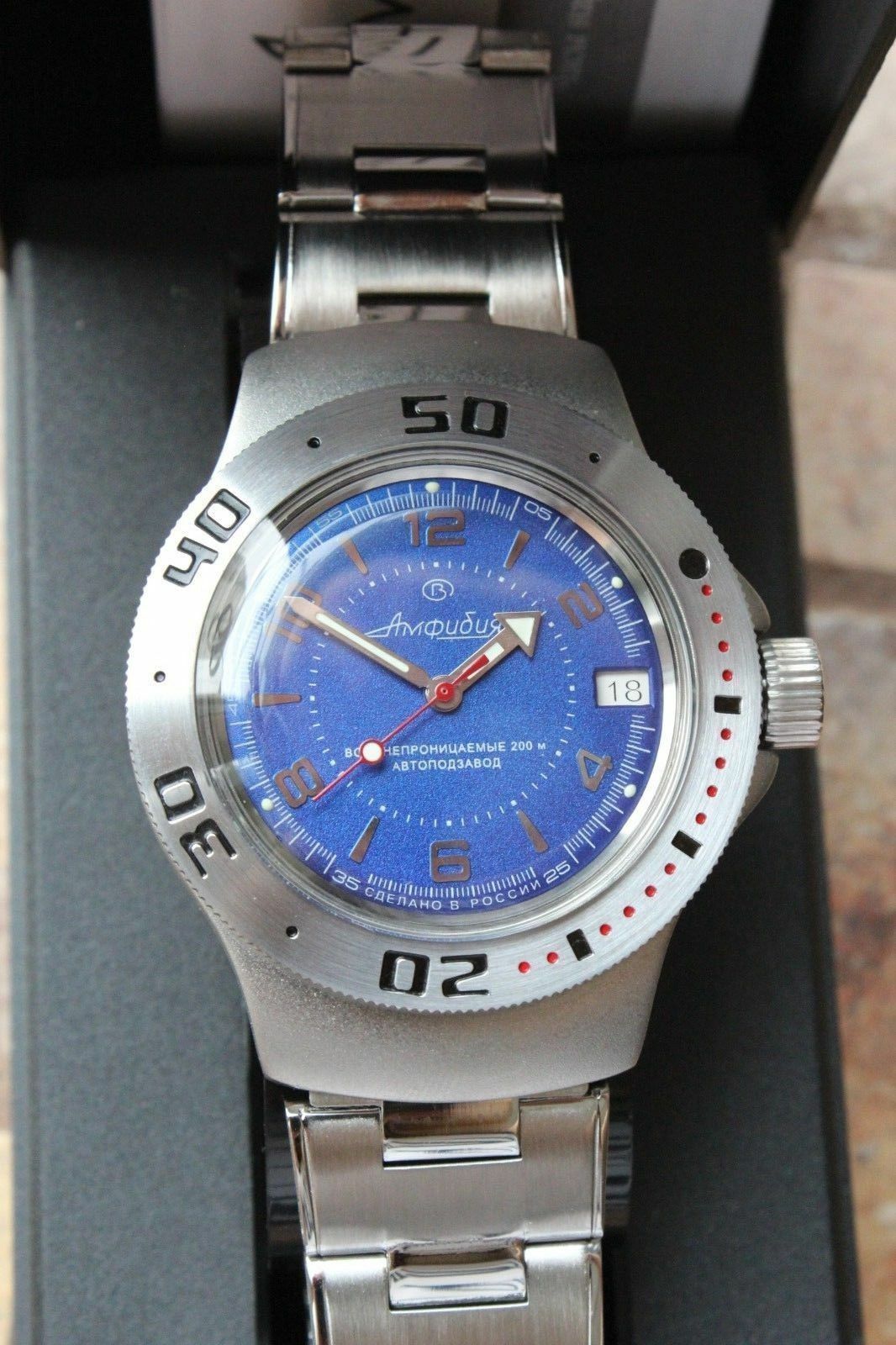 Vostok Amphibian Auto Russian diver wrist watch 060007