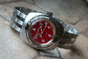 Russian Mechanical Automatic Wrist Watch VOSTOK AMPHIBIAN DIVER Custom 090841