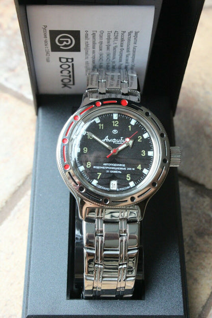 Vostok Amphibian Mechanical Automatic Wrist Watch Diver 420270