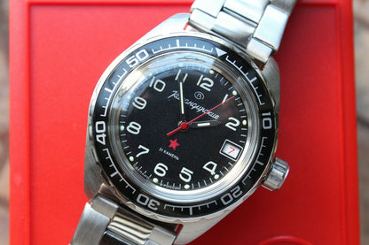 Vostok Komandirsky Auto Military Wrist Watch # 020706 NEW