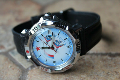 Vostok Komandirsky Russian Mechanical Military Wrist Watch Air Force 811066