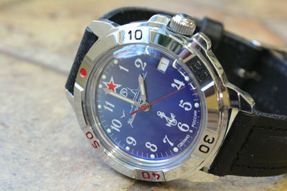 Vostok Komandirsky Military Wrist Watch # 431289 NEW
