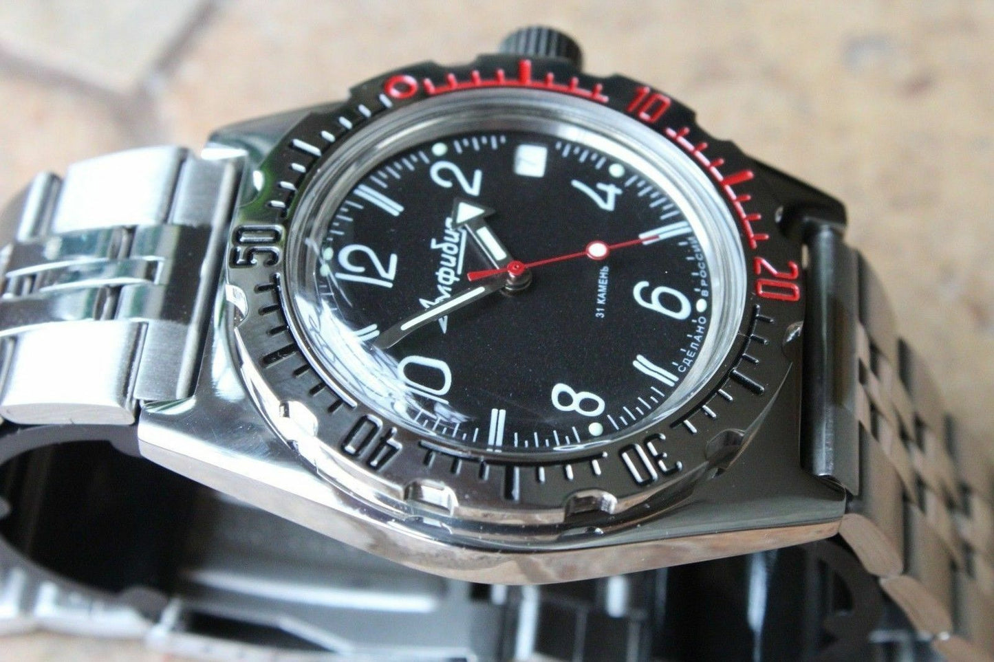 Vostok Amphibian Russian Auto diver wrist watch 110909