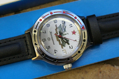 Vostok Komandirsky Auto Russian Military Wrist Watch # 921823 NEW