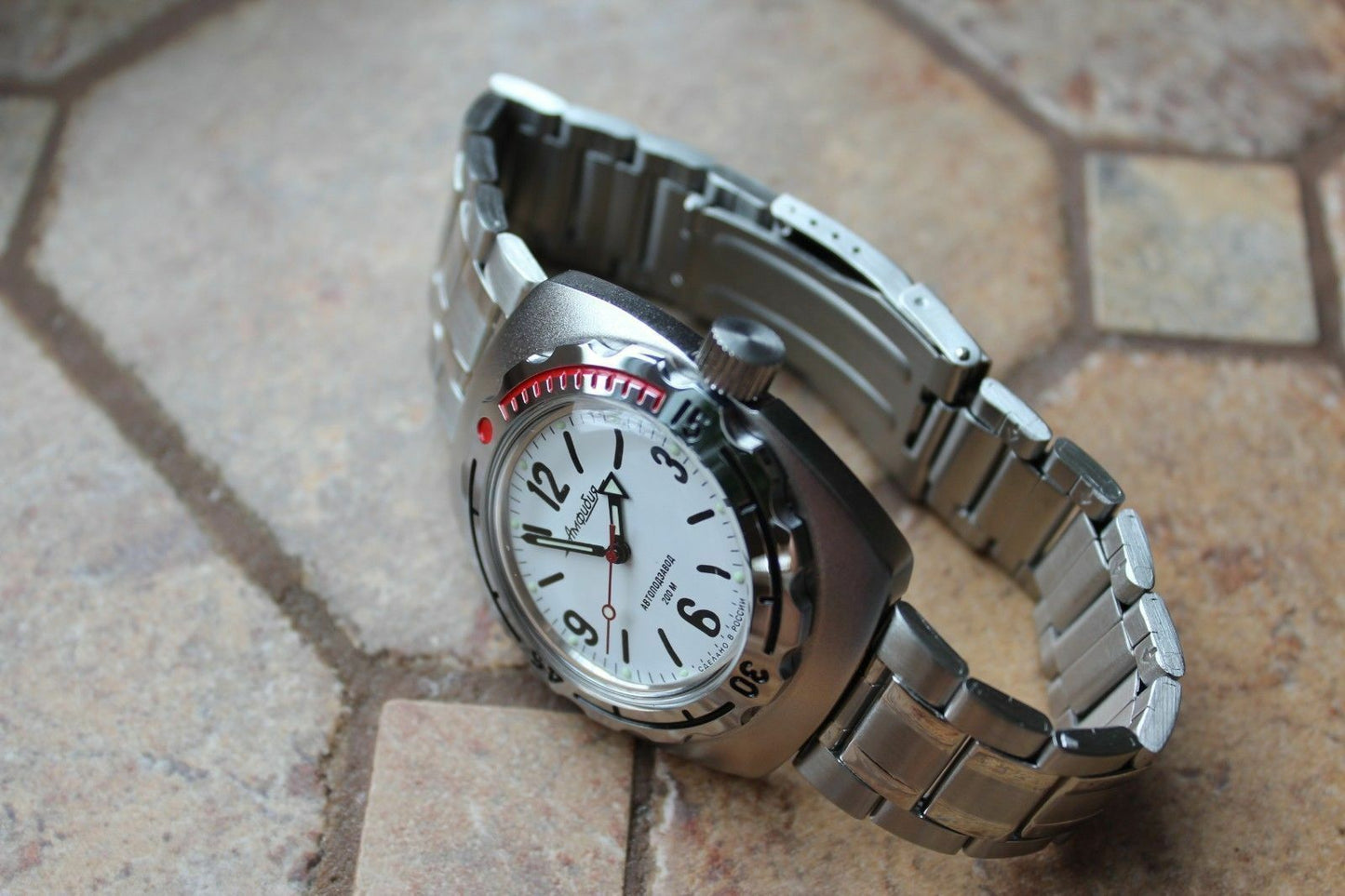 Russian Mechanical Automatic Wrist Watch VOSTOK AMPHIBIAN DIVER 090486