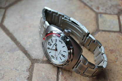 Russian Mechanical Automatic Wrist Watch VOSTOK AMPHIBIAN DIVER 090486