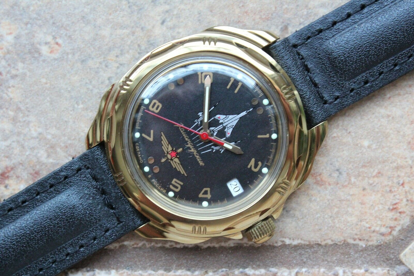 Vostok Komandirsky Russian Military Wrist Watch # 219511 NEW