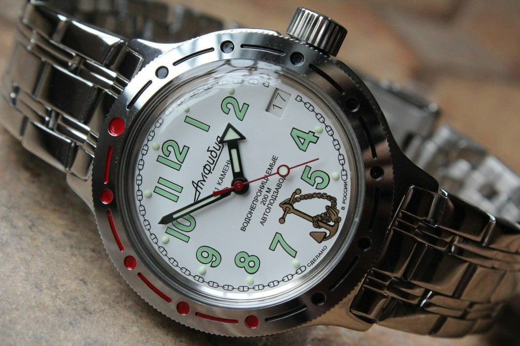 Russian Mechanical Automatic Wrist Watch VOSTOK AMPHIBIAN DIVER 420381