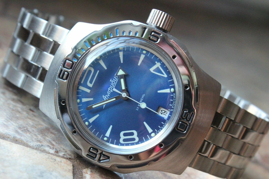 Russian Mechanical Automatic Wrist Watch VOSTOK AMPHIBIAN DIVER 160272