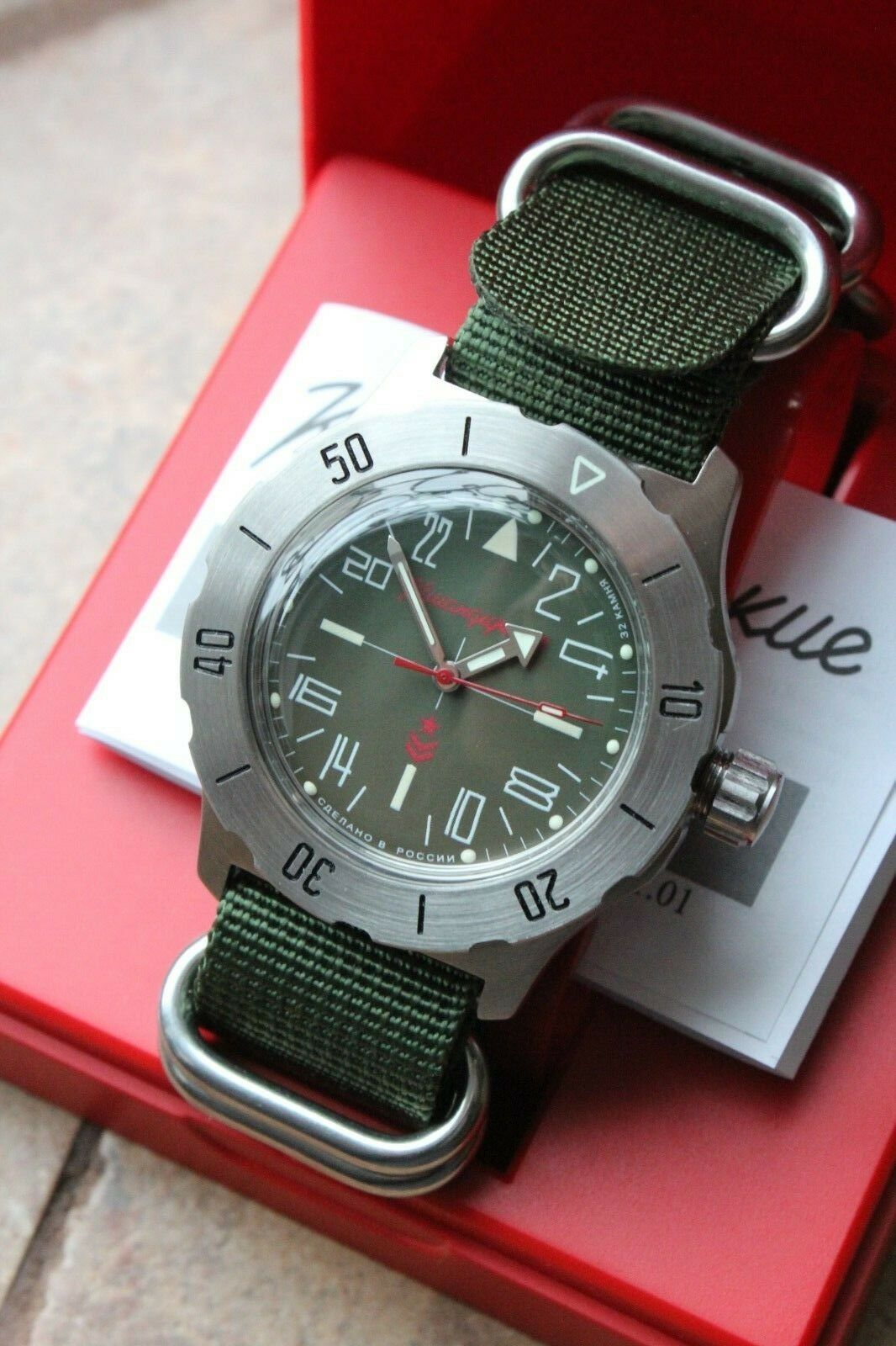 Vostok Komandirsky Mechanical Automatic Wrist Watch K-35 350645