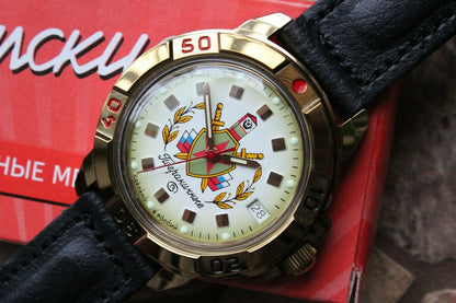 Vostok Komandirsky Military Wrist Watch # 439553 NEW