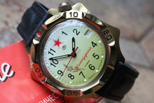 Load image into Gallery viewer, Vostok Komandirsky Russian Military Wrist Watch # 539707 NEW
