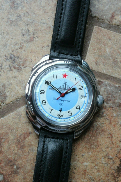 Vostok Komandirsky Russian Military Wrist Watch # 211879 NEW